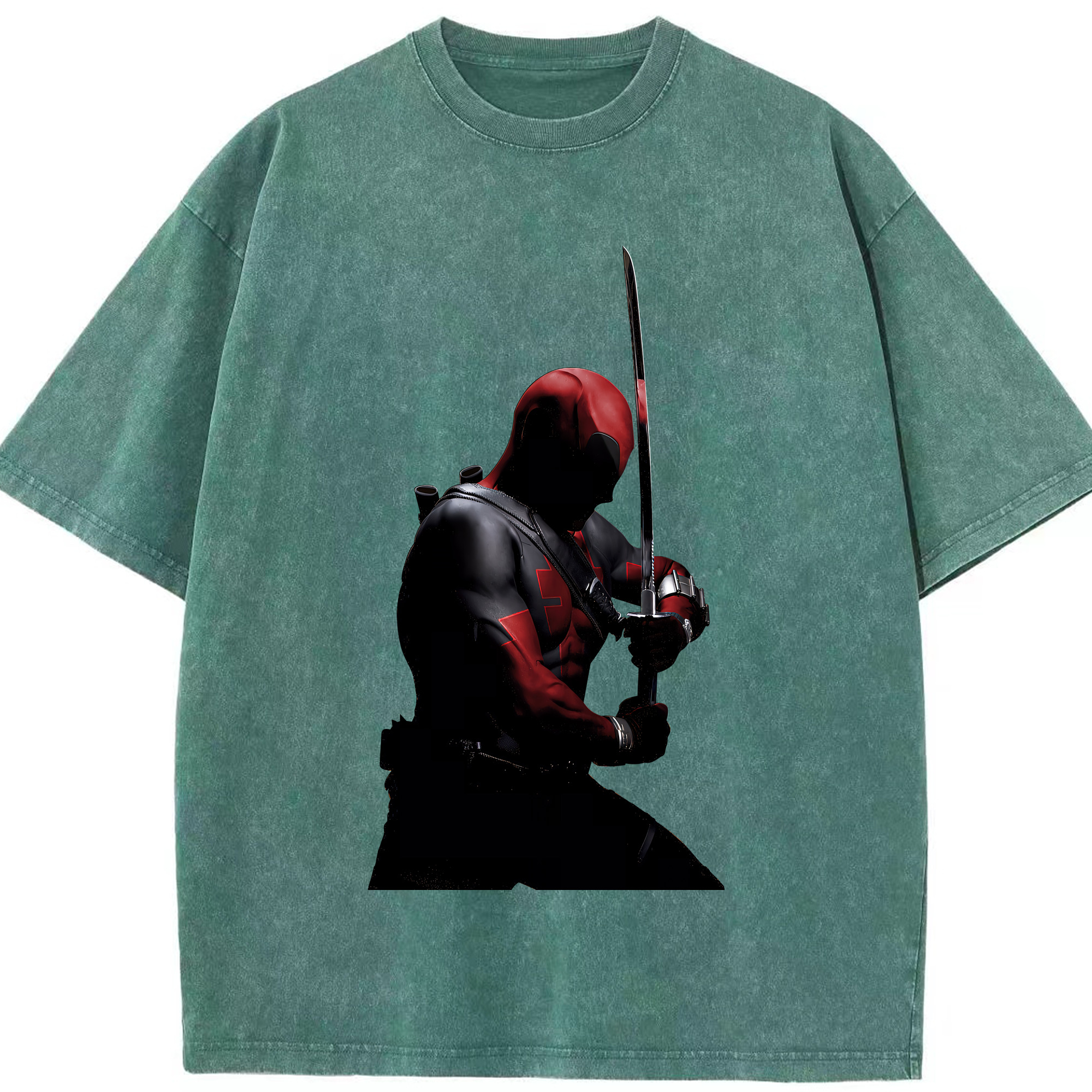 （画像用） Deadpool デッドプール 綿100% ヴィンテージ風 半袖Tシャツ（フロントプリント）